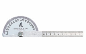 シンワ測定 プロトラクター No19 シルバー φ90 竿目盛10cm 62480