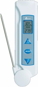 シンワ測定 73017／放射温度計 Ｄ 防塵防水 プローブ付 放射率可変タイプ