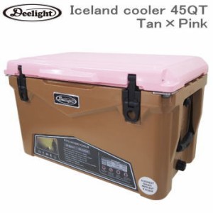 アイスランド クーラーボックス 45QT（42.6L）Deelight Iceland cooler 45QT-Tan×Pink ディーライト 送料無料