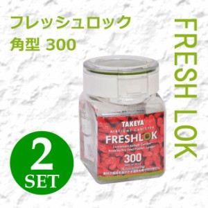 【 2個組 】 フレッシュロック 角型 300ml 密封 保存容器 タケヤ化学 食品 プラスチック 密閉 保存容器 ストッカー 