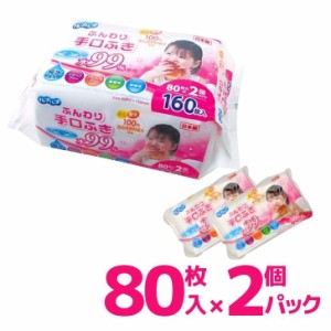 Life-do.Plus ふんわり手口ふき 水99％ 80枚2P LD-039 ライフ堂 日本製 香料不使用 ベビー キッズ 