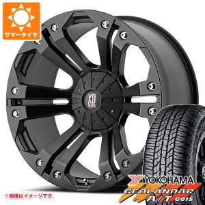 ランドクルーザー プラド 150系用 サマータイヤ ヨコハマ ジオランダー A/T G015 265/65R18 114H ブラックレター KMC XD778 モンスター 9