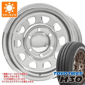 ハイエース 200系用 サマータイヤ トーヨー H30 215/65R16 C 109/107R ホワイトレター デイトナズ 6.5-16 タイヤホイール4本セット