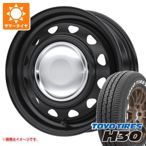 ハイエース 200系用 サマータイヤ トーヨー H30 195/80R15 107/105N ホワイトレター ネオキャロ 6.0-15 タイヤホイール4本セット