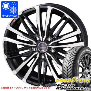 オールシーズン 185/60R15 84H グッドイヤー ベクター 4シーズンズ ハイブリッド スマック クレスト 6.0-15 タイヤホイール4本セット