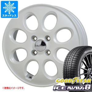 エブリイワゴン DA17W用 スタッドレス グッドイヤー アイスナビ8 165/60R14 75Q ララパーム オーバル タイヤホイール4本セット