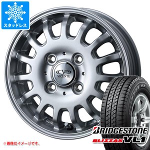 キャリイ DA16T用 スタッドレス ブリヂストン ブリザック VL1 145R12 8PR (145/80R12 86/84N相当) ヴィセンテ04CA タイヤホイール4本セッ