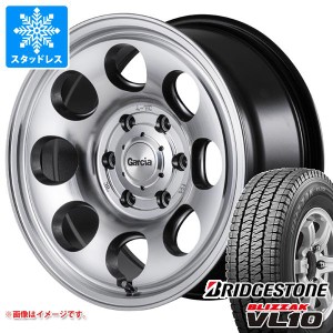 ハイエース 200系用 スタッドレス ブリヂストン ブリザック VL10 195/80R15 107/105N ガルシア パーム8 タイヤホイール4本セット