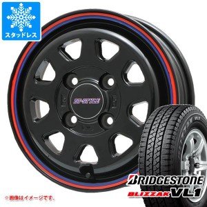 サクシード プロボックス 160系用 スタッドレス ブリヂストン ブリザック VL1 155/80R14 88/86N DTスタイル タイヤホイール4本セット