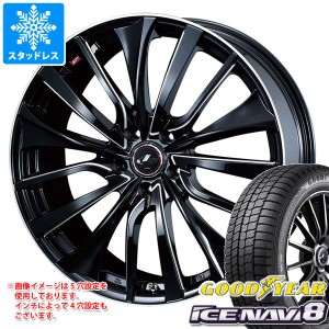 スタッドレスタイヤ グッドイヤー アイスナビ8 215/45R18 89Q ＆ レオニス VT 7.0-18 タイヤホイール4本セット215/45-18 GOODYEAR ICE NA