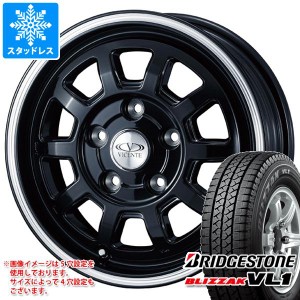 サクシード プロボックス 160系用 スタッドレス ブリヂストン ブリザック VL1 155/80R14 88/86N ヴィセンテ06PS タイヤホイール4本セット