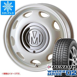 ハスラー用 スタッドレス ダンロップ ウインターマックス02 WM02 165/70R14 81Q クリムソン ディーン ミニ タイヤホイール4本セット