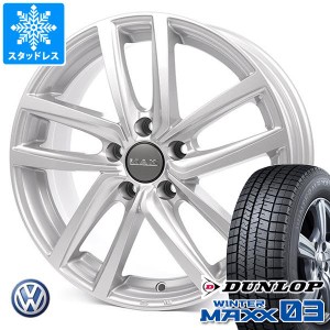 VW ゴルフ7用 スタッドレス ダンロップ ウインターマックス03 WM03 225/40R18 88Q MAK ドレスデン タイヤホイール4本セット