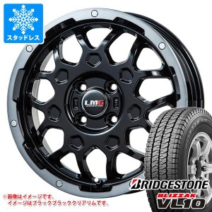 スタッドレスタイヤ ブリヂストン ブリザック VL10 145/80R12 80/78N (145R12 6PR相当) ＆ LMG MS-9W 4.0-12 タイヤホイール4本セット145