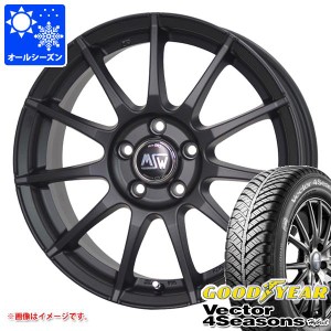 VW ポロ 6R系用 オールシーズンタイヤ グッドイヤー ベクター 4シーズンズ ハイブリッド 185/60R15 84H OZ MSW 85-2 タイヤホイール4本セ