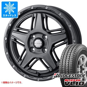 キャリイ DA16T用 スタッドレス ブリヂストン ブリザック VL10 145/80R12 80/78N (145R12 6PR相当) マッドヴァンス07 タイヤホイール4本