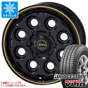 ハイエース 200系用 2023年製 スタッドレス ブリヂストン ブリザック VL10 195/80R15 107/105N PPX ミルエイト タイヤホイール4本セット