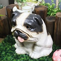 陶器 イヌ 置物 ブルドック置き物 ブルドッグ 犬 置物 いぬ ガーデニング 信楽焼 おしゃれ 和風 手作り の通販はau Pay マーケット まるいち本店