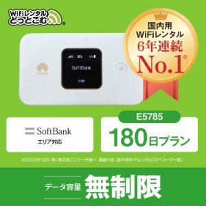 ポケットwifi レンタル 無制限 180日 E5785 日本国内専用 往復送料無料 即日発送 ソフトバンク 空港 受取 wi-fi ルーター