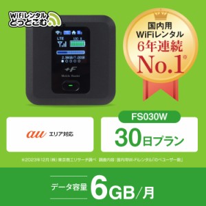 ポケットwifi レンタル au エーユー 6GB 30日 FS030W 日本国内専用専用 往復送料無料 即日発送 空港 受取  wi-fi ルーター