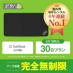 ポケットwi-fi レンタル 完全無制限 30日 U3  日本国内専用 往復送料無料 即日発送 ソフトバンク 空港 受取 wi-fi ルーター