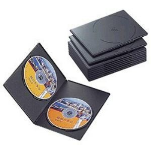 CCD-DVDS06BK スリムDVDトールケース(2枚収納×10枚セット・ブラック)