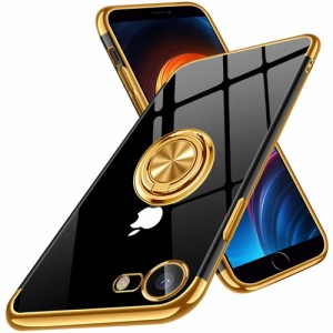 ロイヤルモンスター RM-SE2RingGD iPhone SE2用リング付きケース   クリアー×ゴールド