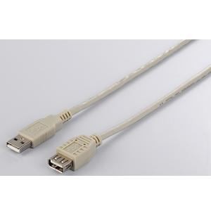 USB2.0延長ケーブル (A to A) 3m アイボリー