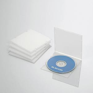 エレコム CCD-JPCS5CR Blu-ray／DVD／CDケース(スリム／PP／1枚収納／5パック) クリア