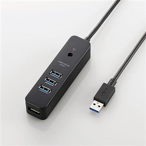 USBハブ エレコム USB 3.0 U3H-T410SBK USB3.0ハブ 4ポートマグネット付き ブラック