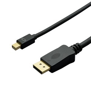 ミヨシ DPC-4KDP20／BK 4K対応 miniDisplayPort-DPケーブル 2m ブラック