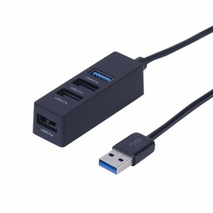 ナカバヤシ UH-3064BK USB3.0＋2.04ポートハブ ブラック