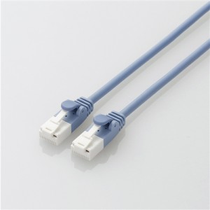 【推奨品】エレコム LD-GPAYT／BU100 ツメ折れ防止やわらかLANケーブル Cat6A準拠 10m