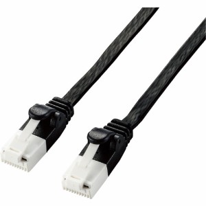 エレコム LD-GFAT／BK70 LANケーブル CAT6A 爪折れ防止 フラット 7.0m ブラック 