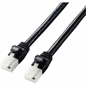 エレコム LD-GPAT／BK100 LANケーブル CAT6A 爪折れ防止 10m ブラック 