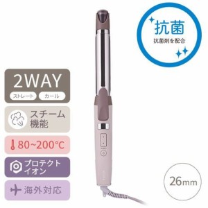 テスコム TW752A-C プロテクトイオン2WAYスチームヘアーアイロン elims est コットンベージュ