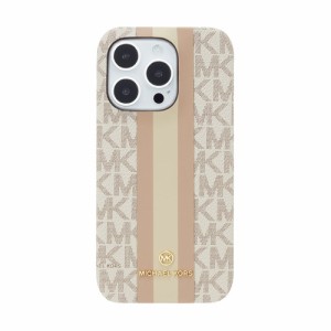 MICHAEL KORS MKSTVNLWPIP2261P iPhone 14 Pro用スマートフォンケース [ Vanilla ] ホワイト