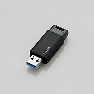 エレコム MF-PKU3128GBK USB3.1(Gen1)対応 ノック式USBメモリ 128GB ブラック