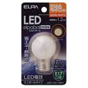 ELPA LDG1L-G-E17-G241 LED電球 「ミニボールG30形」(電球色・口金E17)  