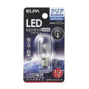 ELPA LDT1CN-G-E12-G105 LEDナツメ球 E12 クリア昼白色 