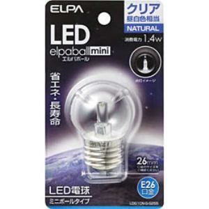 ELPA LDG1CN-G-G255 LED装飾電球 ミニボール球形 E26 G40 クリア昼白色 