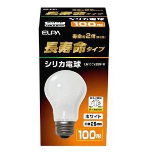 エルパ 白熱電球(100形・全光束1370lm・ホワイト・口金E26) LW100V95W-W