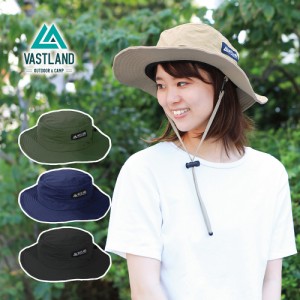 VASTLAND サファリハット メンズ レディース 帽子 UVカット メッシュ付き 形状維持ワイヤー内蔵