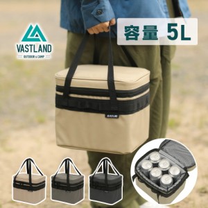 VASTLAND ソフトクーラーボックス 小型 保冷バッグ 5L 500ml缶×6本収納