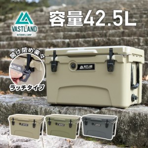 VASTLAND タフクーラーボックス ラッチタイプ キャンプ用 ハードクーラーボックス 42.5L