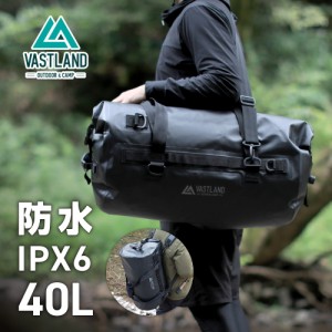 VASTLAND 防水ダッフルバッグ 40L キャンプ 釣り ドライバッグ IPX6 エアバルブ付き