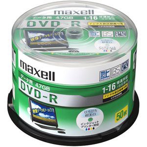 maxell  マクセル DVD-R 4.7GB 16倍速 50枚 DRD47WPD.50SP (2433856)