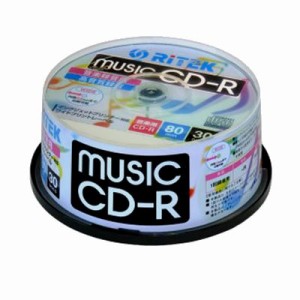 RITEK  ライテック CD-R音楽用WPBL30枚 CDRM80.30SPB (2389867)