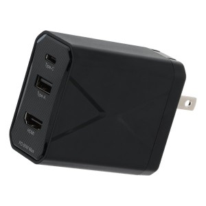 GREEN HOUSE  グリーンハウス マルチドック充電器Type-C/A/HDMI 60W Type-Cケーブル付き ブラック GH-ACU3PA-BK (2585432)  送料無料