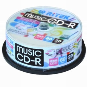 RITEK  ライテック CD-R音楽用WPBL20枚 CDRMU80.20SP.B (2389866)